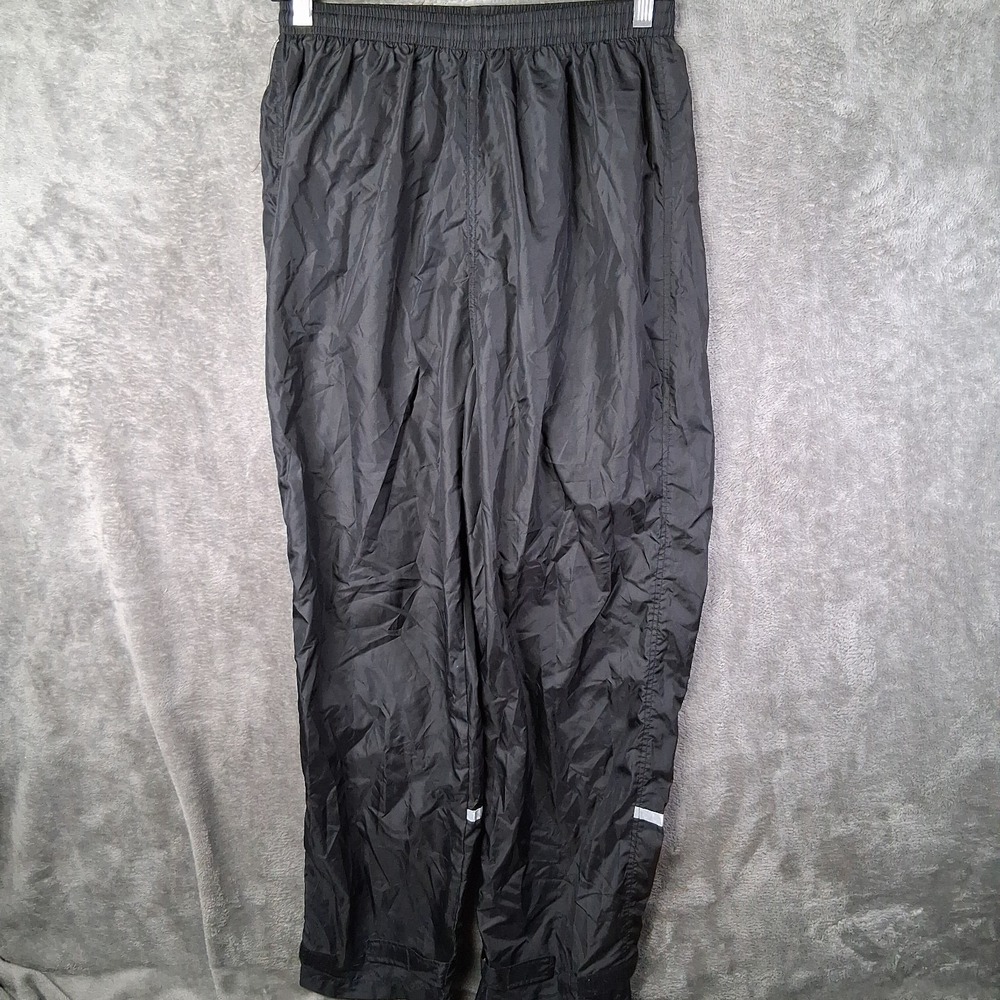 VTG L.L. Bean Women's Medium Windbreaker Pants Track Style Black Made In USA 90s